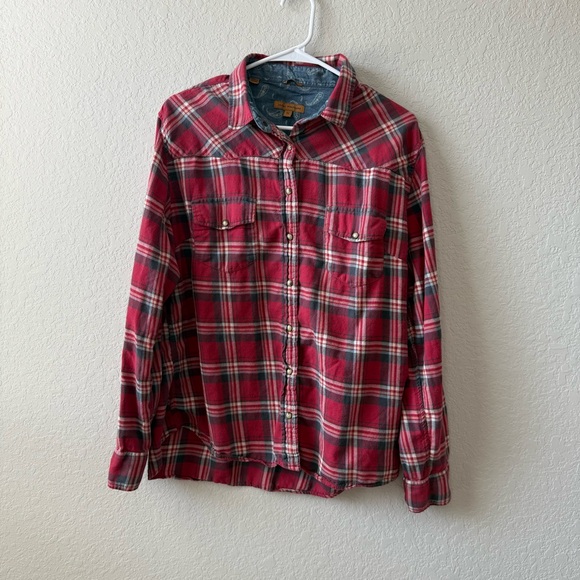 JACHS Girlfriend Blue and Red Paisley Shirt - Picture 1 of 4